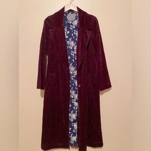 Anthropologie corduroy trench